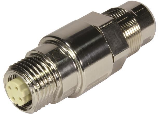 HARTING-21033816401 Steckverbinder, rund Conn M12 Circular Adapter SKT/SKT 8 POS ST Panel Mount 2 Port