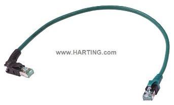 HARTING-09488587588003 null Cable Assembly Ethernet 0.3m 26AWG/7AWG RJ-45 to RJ-45 8 to 8 POS M-M Crimp-Crimp