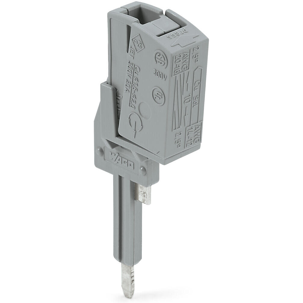 WAGO-2003-499 Équipement de test de raccordement électronique Test plug adapter N-L, for 2003-6641 and 2003-6640 Multilevel Installation Terminal Blocks, for vertical test slot, 2-pole