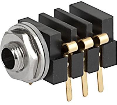 SCHURTER-4802.2320 Steckverbinder für Audio und Video Conn 3.5MM Audio Jack F 3 POS 3.3mm Solder RA Thru-Hole 6 Terminal 1 Port Box