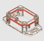 Serpac Electronic Enclosures-RBF32P04C08C  Clear Polycarbonate Flange Mount Watertight Electronic Enclosure	 <h4><strong>CALIFORNIA&nbsp;PROPOSITION</strong> ⚠️<strong>65&nbsp;WARNING</strong>⚠️</h4>
