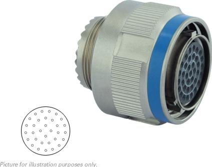 SOURIAU-8D519F32BA Connecteur circulaire Conn Circular SKT 32 POS Crimp ST Cable Mount 32 Terminal 1 Port