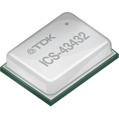 InvenSense-ICS-43432 Micrófonos Mic Omni-Directional -26dB Rectangle Solder Pad