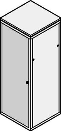 Schroff GmbH-21117190 null Steel Door, 120 Degree Opening Angle