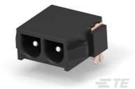 TE Connectivity-1982101-1 Cabezales del conector y receptáculos PCB Conn Mate N Lock RCP 2 POS 6.35mm Solder RA Thru-Hole 2 Terminal 1 Port