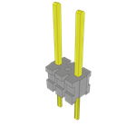 Conn Unshrouded Header HDR 3 POS 1.27mm Solder ST Thru-Hole Bulk