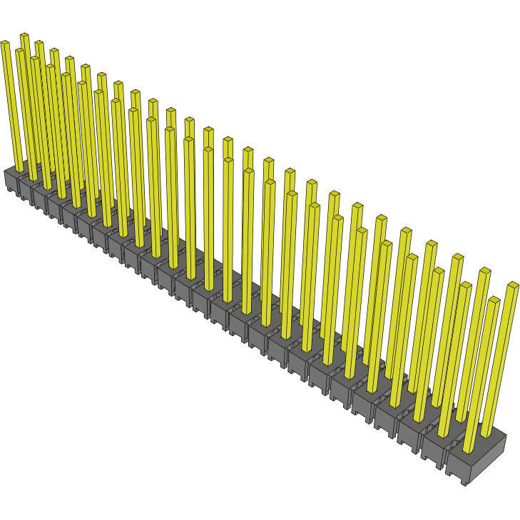 Samtec-MTSW-125-09-G-D-630 连接器插头及 PCB 插座 Conn Unshrouded Header HDR 50 POS 2.54mm Solder ST Top Entry Thru-Hole Bulk