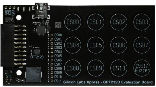 Silicon Labs-SLEXP8018A Cartes et kits de développement de capteur CPT212B Touch Sensor Evaluation Board