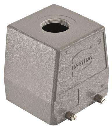 HARTING-19300320428 Adaptadores de manguitos ajustables Hood 180° 32B Shell Size Powder Die Cast Aluminum Double Lock Han®