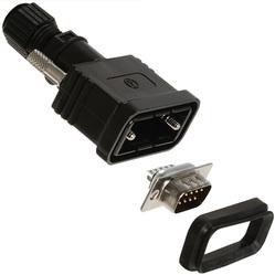 Assmann WSW components, Inc-A-DS09-HOOD-WP Raccordement D ultra-miniaturisé D-SUB/Waterproof Male Assembly 9 Pins 5A