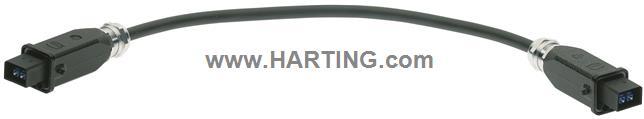 HARTING-33572110015004 Assemblage de câble à fibre optique Hybrid Cable Assembly, DC, 1m, FO + POW-SM