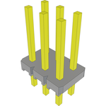 Conn Unshrouded Header HDR 6 POS 2.54mm Solder ST Top Entry Thru-Hole Bulk