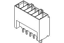 Molex-559440710 Piastre connettori e prese PCB Conn Wire to Board HDR 7 POS 2.5mm Solder ST Thru-Hole Tray