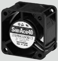 SANYO DENKI-109P0412H3D01 Sopladores y ventiladores DC Fan Axial Ball Bearing 12V 7V to 13.8V 37dB 40 X 40 X 28mm