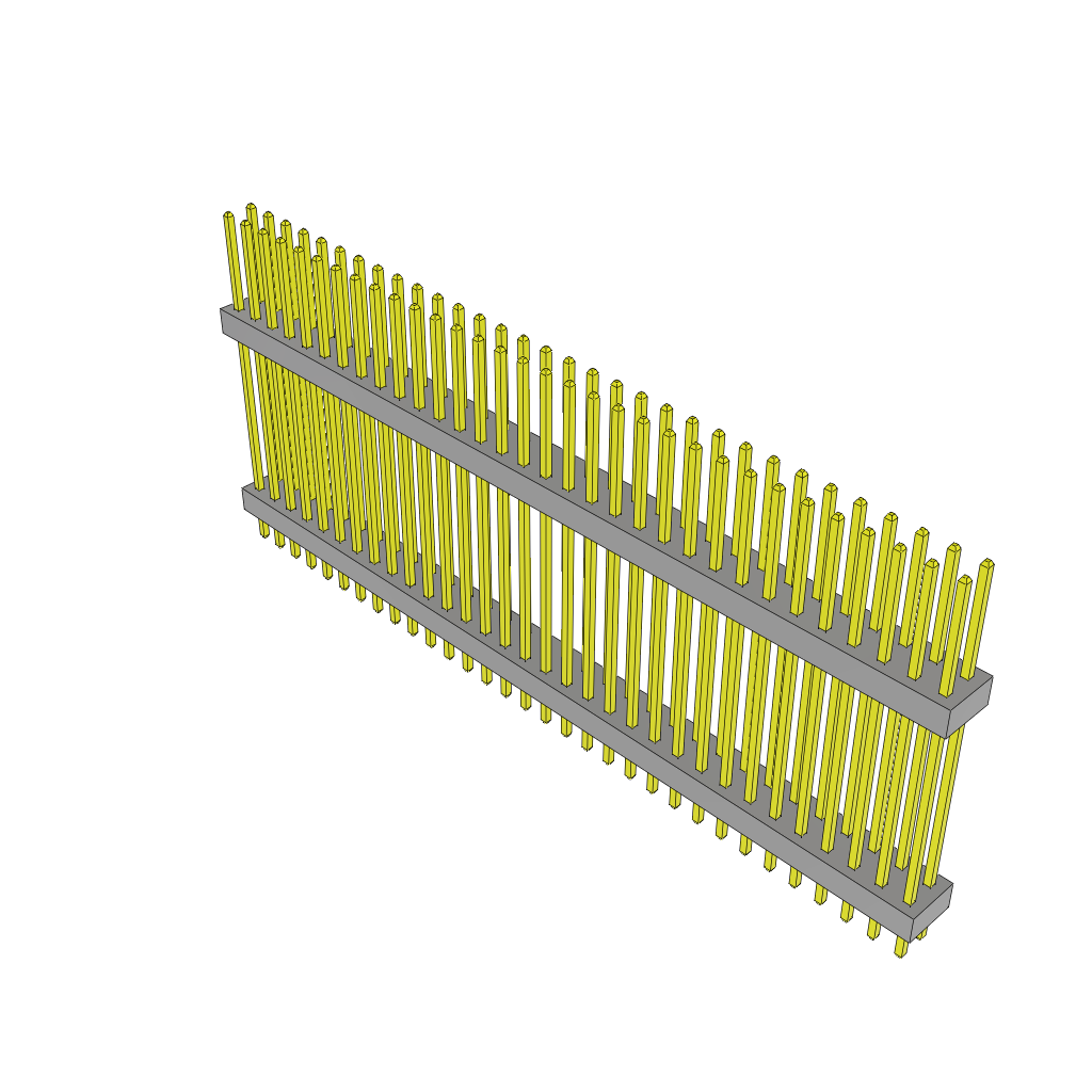 Samtec-TW-32-12-G-D-702-106 Cabezales del conector y receptáculos PCB Conn Board Stacker HDR 64 POS 2mm Solder ST Top Entry Thru-Hole Bulk