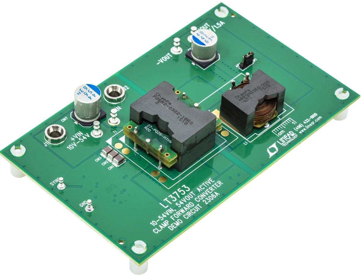 Analog Devices-DC2306A 电源管理开发电路板和套件 LT3753EFE Isolated Demo Board, Forward Converter, 10V ≤ VIN ≤ 54V; VOUT = 48V or 54V (Jumper Selectable) @ 1.5A
