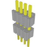 Conn Board Stacker HDR 4 POS 1.27mm Solder ST Thru-Hole Layer