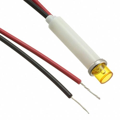 Visual Communications-2151A3 Panel Mount Indicators Panel Mount Indicator Round 0.31" Neon 250V Wire AMB