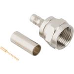 Conn Type F 0Hz to 2GHz 75Ohm Crimp ST Cable Mount PL Gold