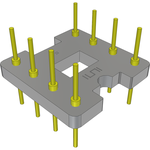 Conn DIP Adapter HDR 8 POS 2.54mm ST Thru-Hole Bulk