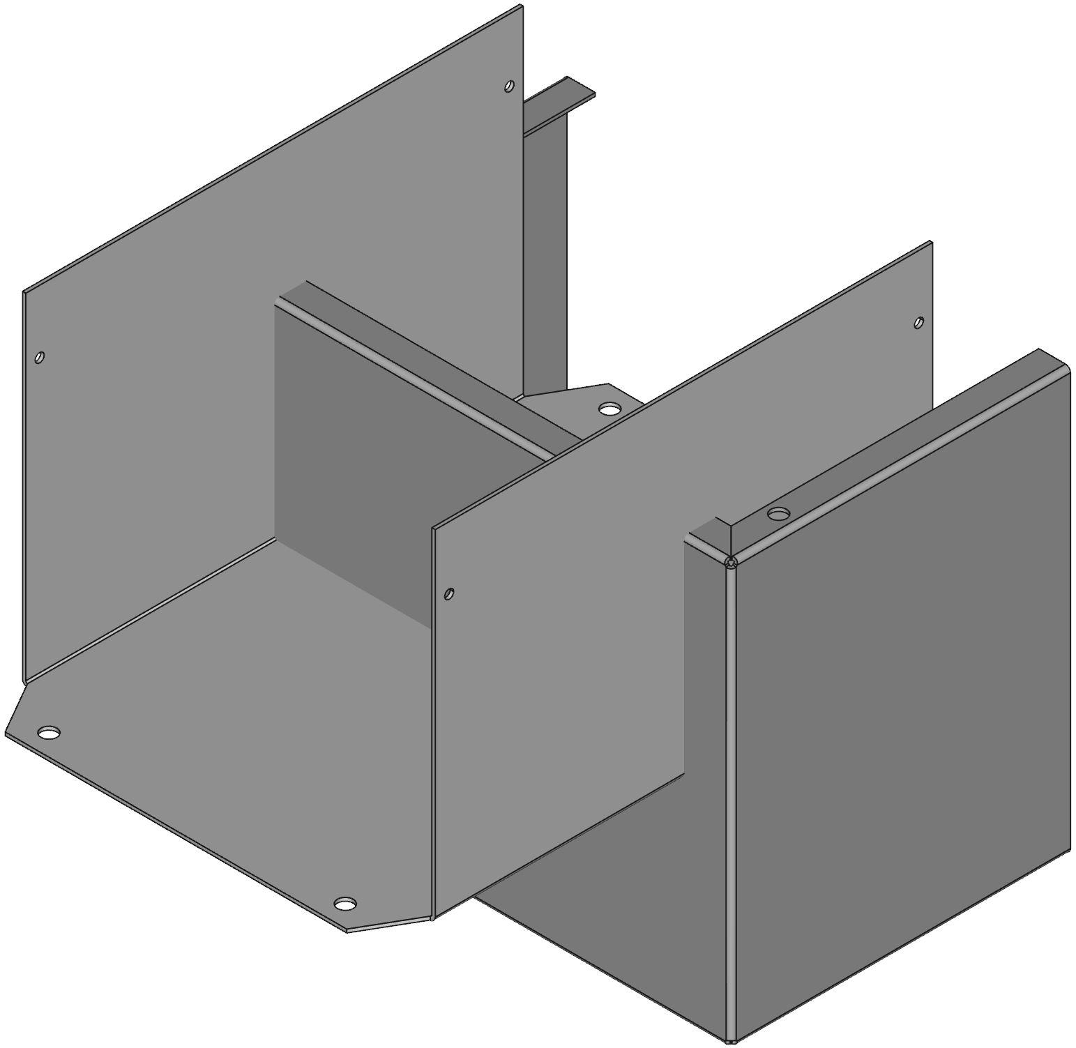 Hammond Manufacturing-1411FBPU  Natural Aluminum Flange Mount Solid Models Enclosure