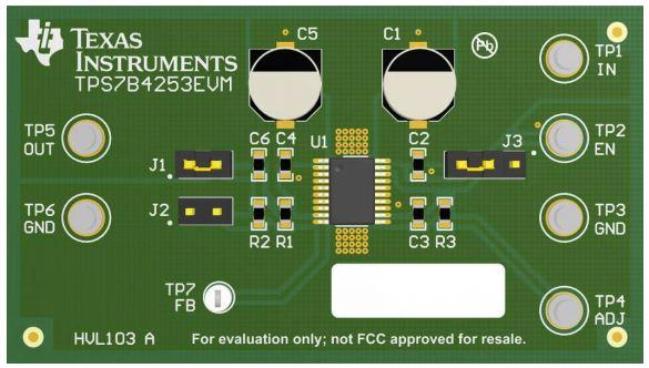 Texas Instruments-TPS7B4253EVM Power Management Development Boards and Kits TPS7B4253-Q1 Linear Regulator Evaluation Board