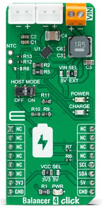 MikroElektronika-MIKROE-5271 Power Management Development Boards and Kits MP2672A Battery Management Click Board