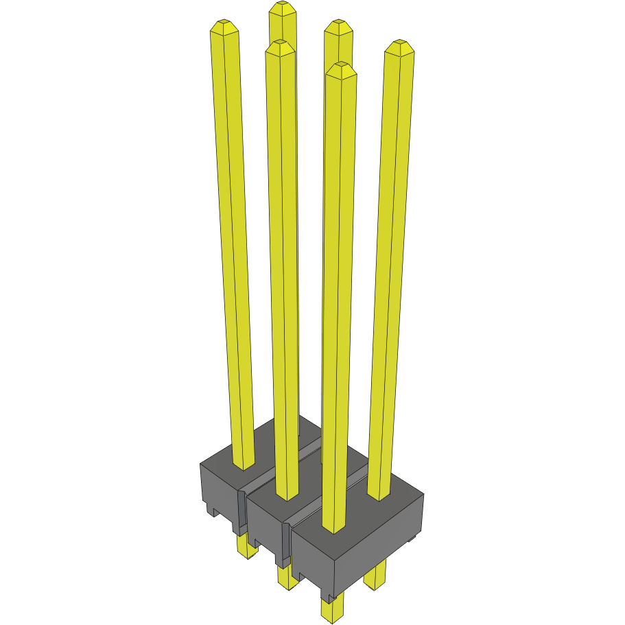Samtec-TSW-103-18-L-D Steckverbinderleisten und Leiterplattenbuchsen Conn Unshrouded Header HDR 6 POS 2.54mm Solder ST Top Entry Thru-Hole Bulk