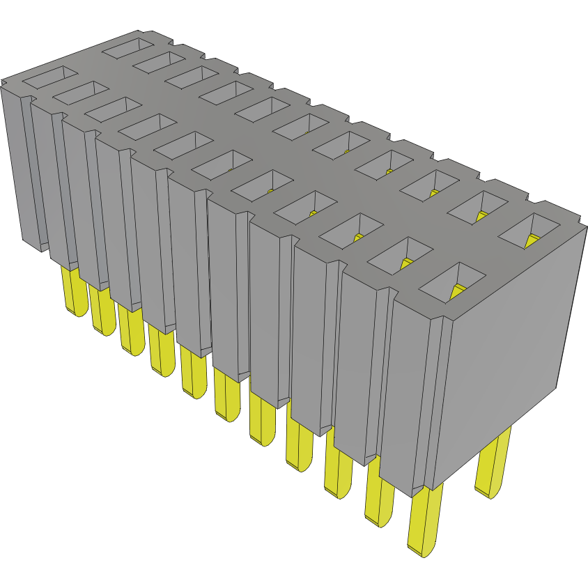 Samtec-SLM-111-01-S-D Steckverbinderleisten und Leiterplattenbuchsen Conn Socket Strip SKT 22 POS 1.27mm Solder ST Top Entry Thru-Hole Tube