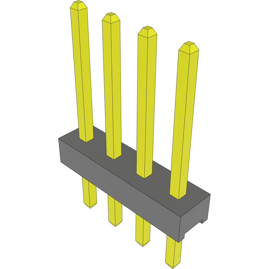 Samtec-MTMM-104-07-G-S-275 Connector Headers and PCB Receptacles Conn Unshrouded Header HDR 4 POS 2mm Solder ST Top Entry Thru-Hole Bulk
