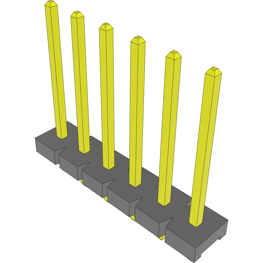 Samtec-FWS-06-04-T-S Embases de raccordement et réceptacles PCB Conn Unshrouded Header HDR 6 POS 5.08mm Solder ST Thru-Hole Bulk