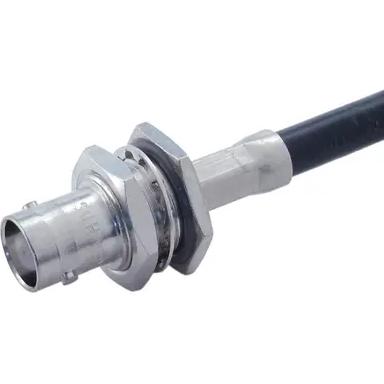 HUBER+SUHNER-24_BNC-50-2-14/133_NH Conector RF Conn BNC 0Hz to 4GHz 50Ohm Crimp ST Panel Mount F Gold/Gold Over Nickel Phosphorus Bulk