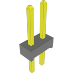 Conn Unshrouded Header HDR 2 POS Solder ST Top Entry Thru-Hole Bulk