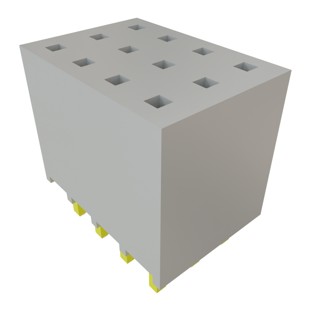 Samtec-SSQ-104-01-G-T Steckverbinderleisten und Leiterplattenbuchsen Conn Socket Strip SKT 12 POS 2.54mm Solder ST Top Entry Thru-Hole Bulk
