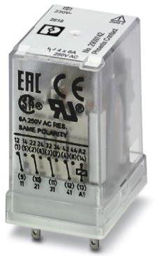 PHOENIX CONTACT-2909742 Power Relays Power Relay 230VAC 6A 4PDT(27.5x21.2x35.6)mm THT