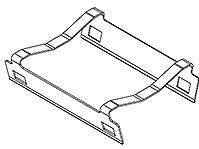 Molex-1000130181 Accesorios del conector Connector Accessories Heat Sink Clip Right Angle Stainless Steel T-Path Tray