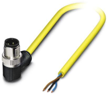 PHOENIX CONTACT-1424922 Cable Assembly Other Sensor/Actuator cable, 3-position, PVC, Plug angled M12 SPEEDCON, A-coded, on free cable end, Cable