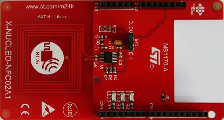 STMicroelectronics-NFC/RFID Tag and Transponder | X-NUCLEO-NFC02A1 RF/Drahtlos-Entwicklungsplatinen und Kits X-NUCLEO-NFC02A1 RF/Wireless Development Kit M24LR04E NFC/RFID Tag & Transponder Expansion Board - Arrow.com
