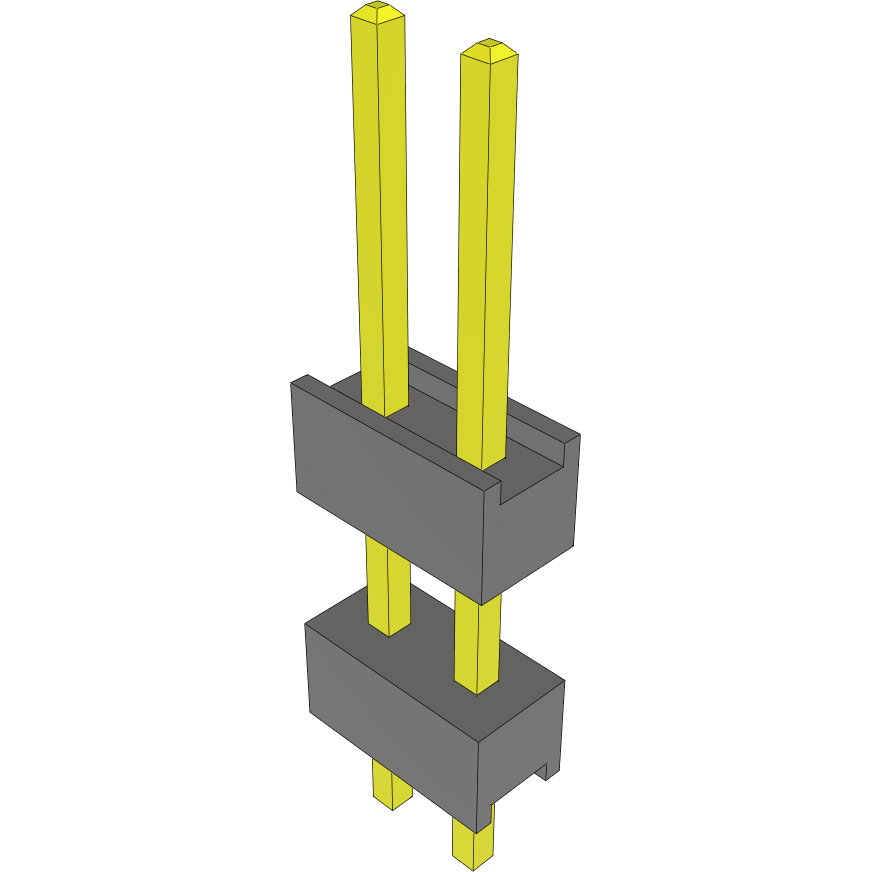 Samtec-DW-02-09-F-S-334 Steckverbinderleisten und Leiterplattenbuchsen Conn Board Stacker HDR 2 POS 2.54mm Solder ST Top Entry Thru-Hole Bulk