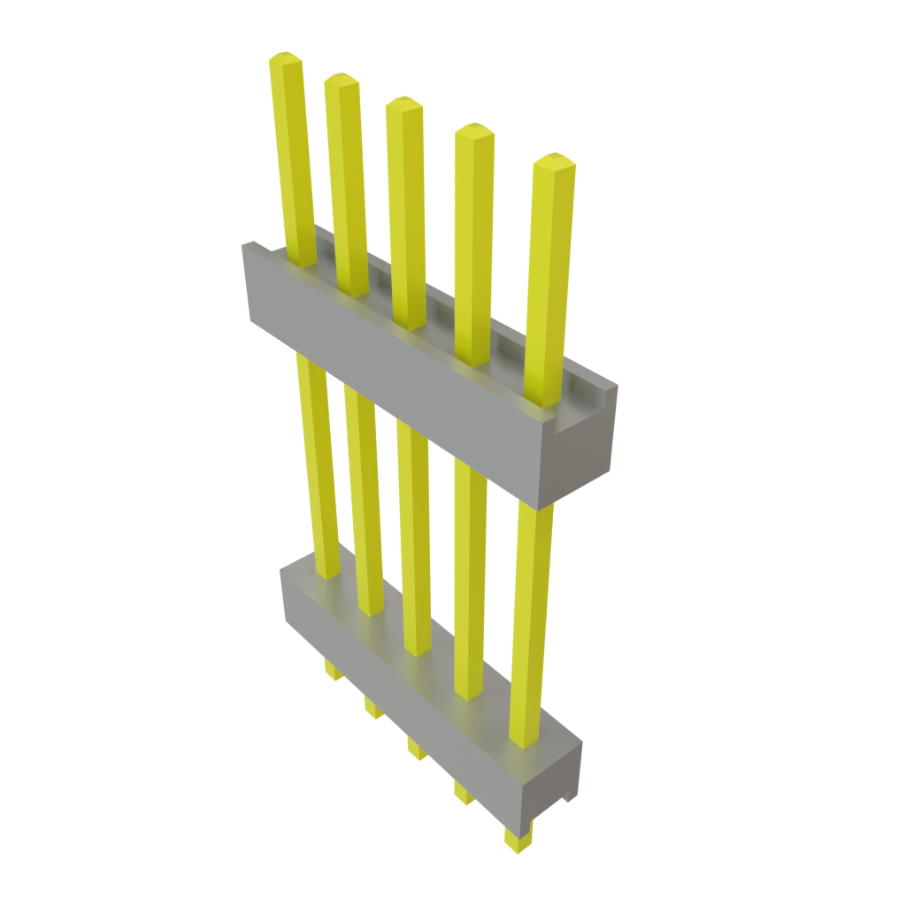 Samtec-DW-05-11-G-S-600 Connector Headers and PCB Receptacles Conn Board Stacker HDR 5 POS 2.54mm Solder ST Top Entry Thru-Hole Bulk
