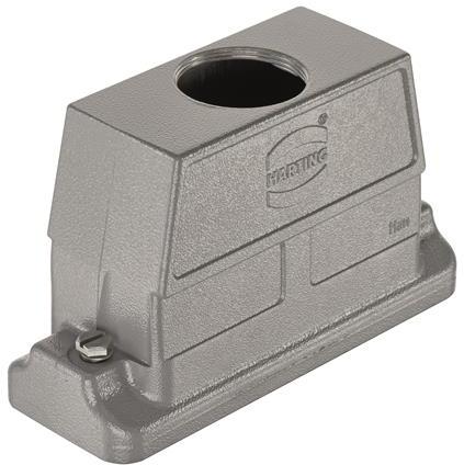 HARTING-19396240447 Adaptateurs pour manchons thermorétractables Hood 180° 24B Shell Size Powder Die Cast Aluminum Screw Lock Han®