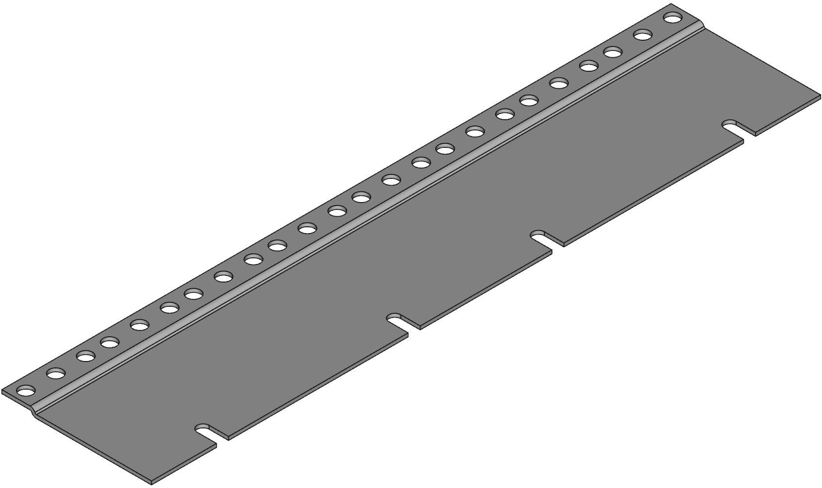 Hammond Manufacturing-PBAS19014LG2 null Steel Rack Rail Reducer Panel, Light Gray