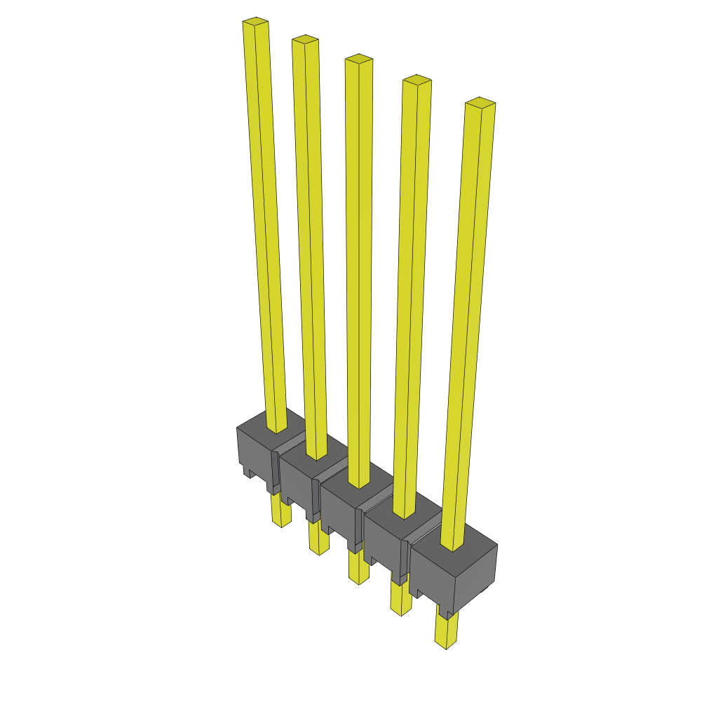 Samtec-HMTSW-105-11-T-S-710 Connector Headers and PCB Receptacles Conn Unshrouded Header HDR 5 POS 2.54mm Solder ST Top Entry Thru-Hole Bulk