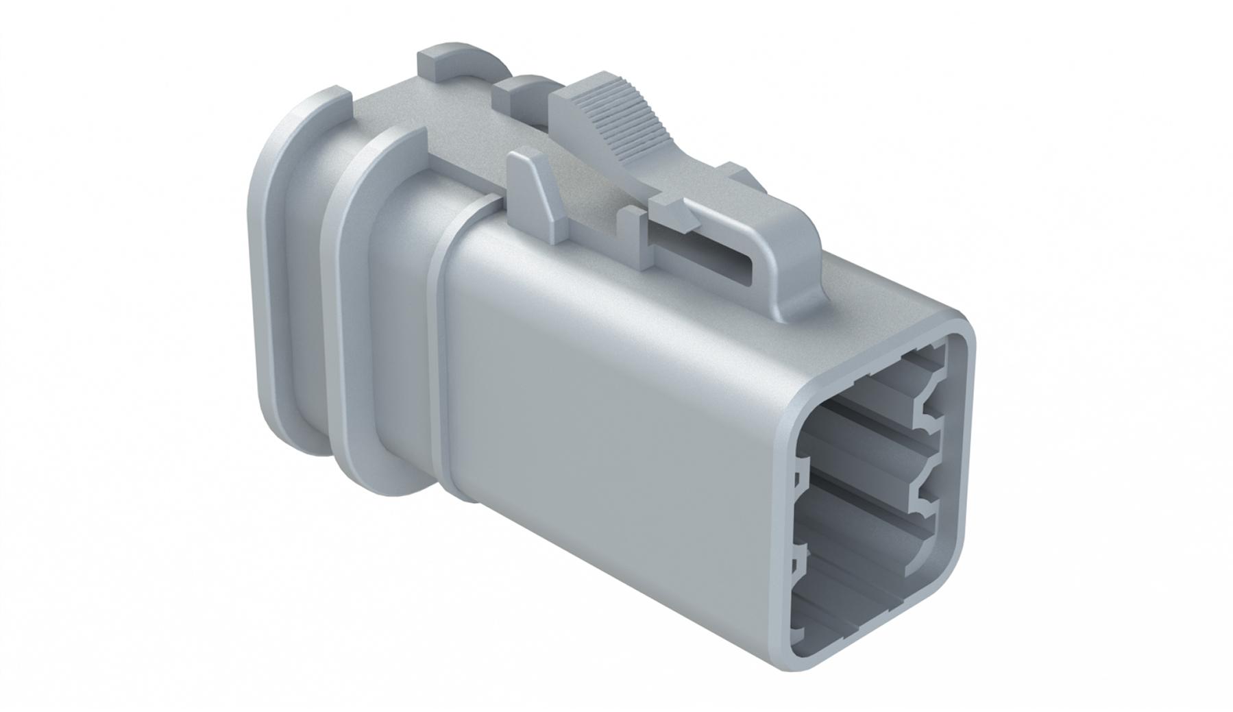 Amphenol-ATP06-6S-OMRDGRY Connector Discrete Wire Housing Conn Housing PL 6 POS Crimp ST Cable Mount Gray Box