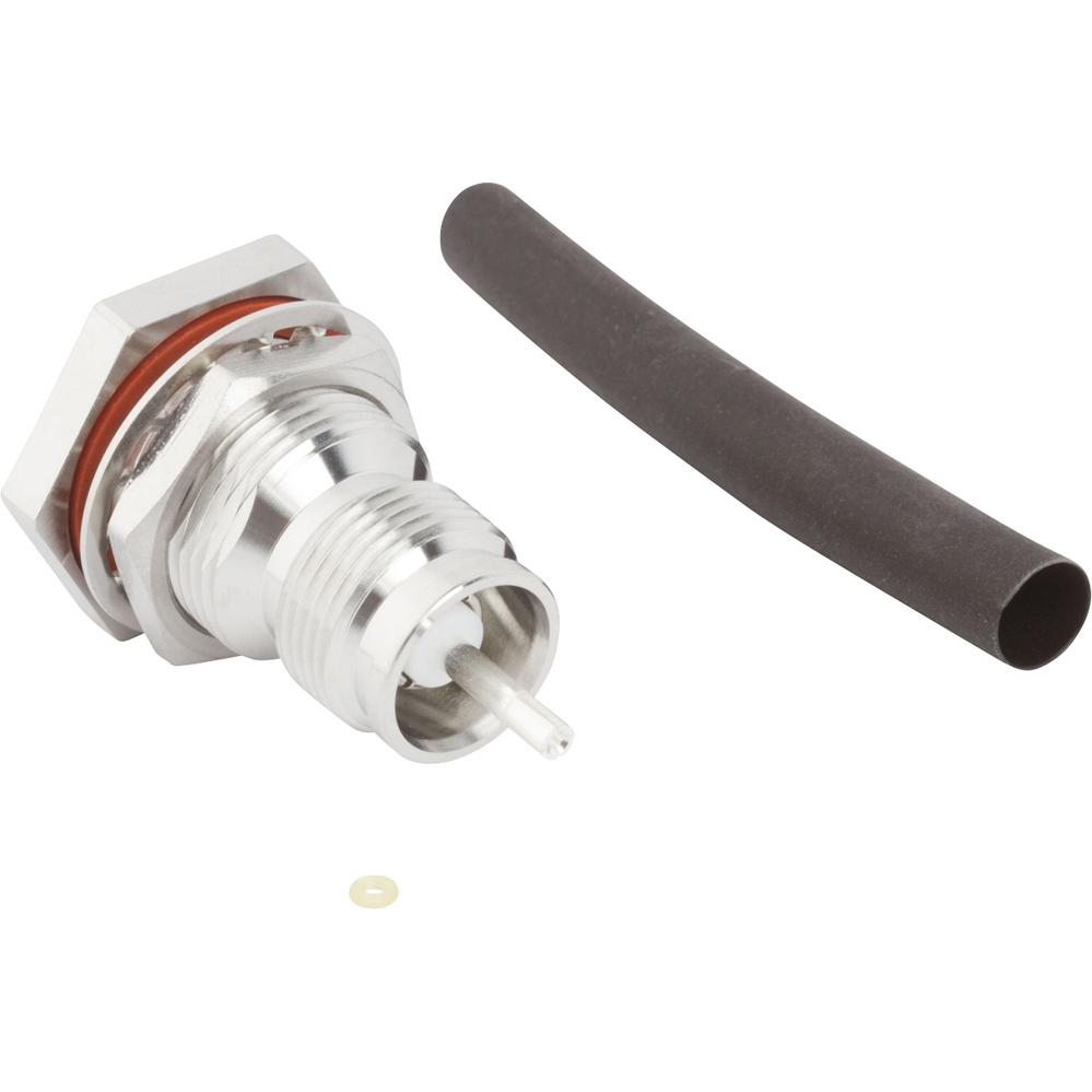 Amphenol RF-225-108J-52S Connector RF Conn 2.2/5 0Hz to 6GHz 50Ohm Solder ST Panel Mount F Silver