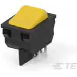 TE Connectivity-1634201-6 Switch Rocker Switch Rocker ON OFF DPST Quick Connect Curved Rocker 16A 250VAC >100000Cycles Tray
