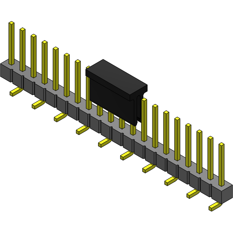 Samtec-TSM-120-02-T-SV-P Cabezales del conector y receptáculos PCB Conn Unshrouded Header HDR 20 POS 2.54mm Solder ST Top Entry SMD Tube