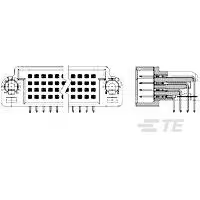 TE Connectivity-1-446080-0 Steckverbinderleisten und Leiterplattenbuchsen Conn Board to Board HDR 200 POS 2.54mm Solder RA Thru-Hole Package