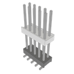 Conn Board Stacker HDR 10 POS 2.54mm Solder ST Top Entry SMD Tube