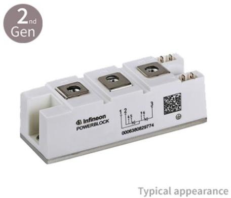 Infineon Technologies AG-TT190N16SOFHPSA2 SCR Modules SCR Module Diode 1600V 275A(RMS) 5200A 7-Pin PB34SB-1 Tray